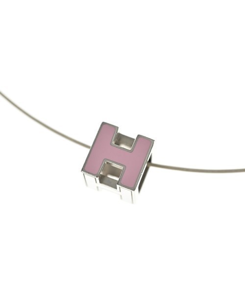 HERMES エルメス ネックレス ピンクxシルバー - 4500325Y0054