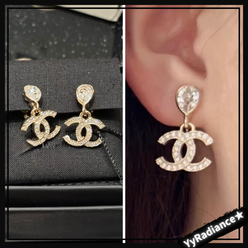 【キラキラ輝くクリスタルが素敵♡】CHANEL ピアス