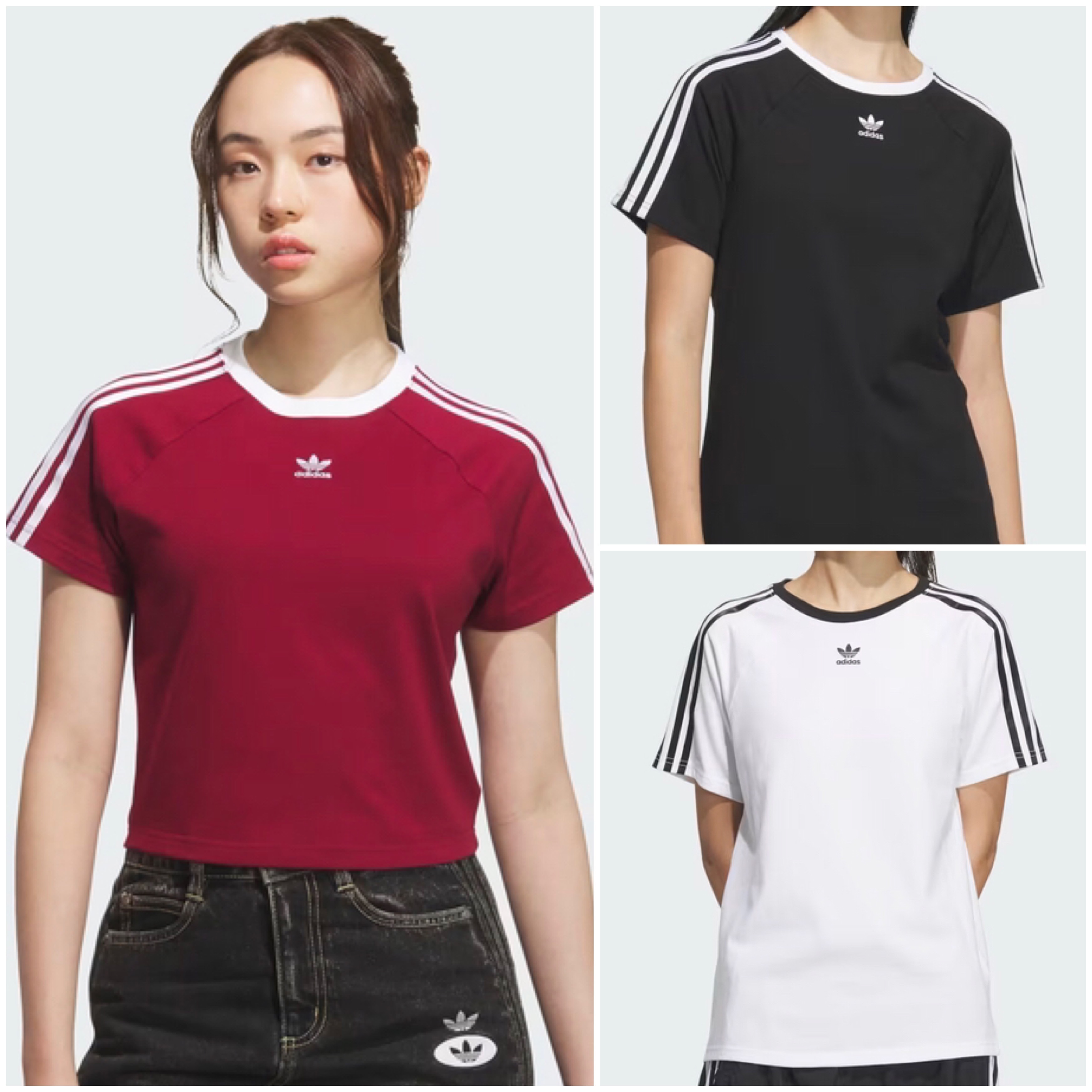 【adidas】3-STRIPES CALI 3ストライプス Tシャツ