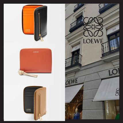 ブラウン（茶色）系 LOEWE COMPACT ZIP WALLET(ロエベ