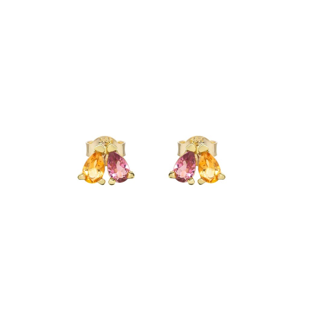ALIITA 両耳ピアス BI GOTA TOURMALINE + CITRINE EARRINGS