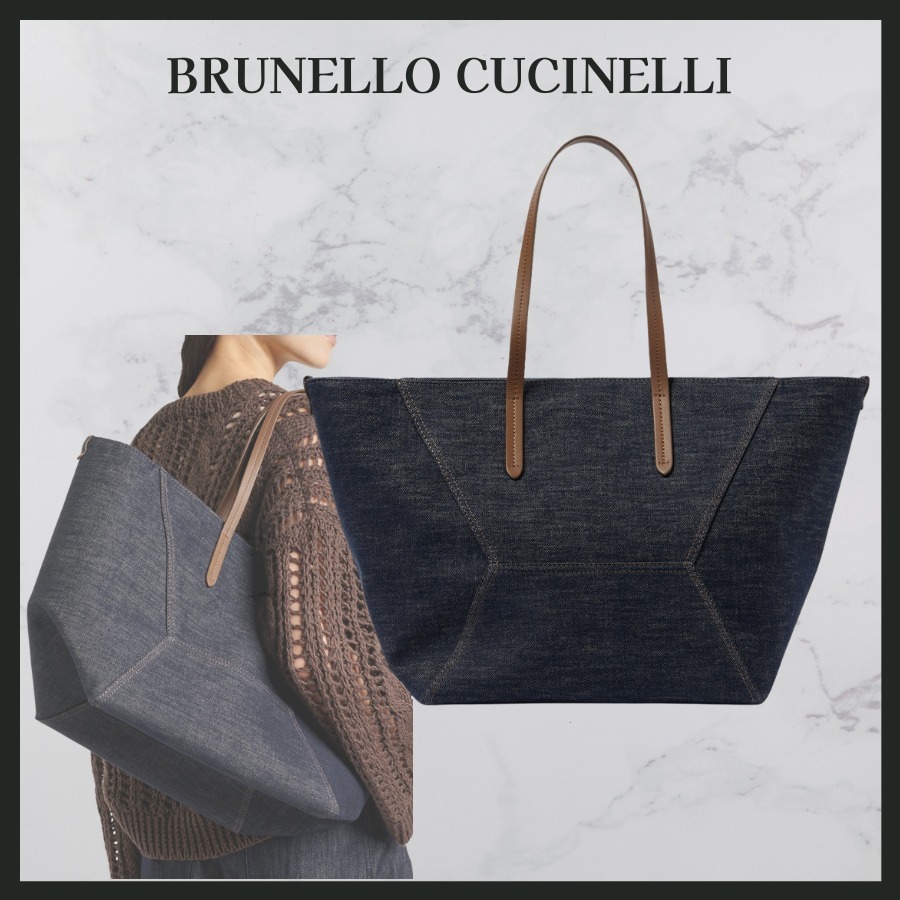 ★関税込★ BRUNELLO CUCINELLI デニム ラージ トートバッグ