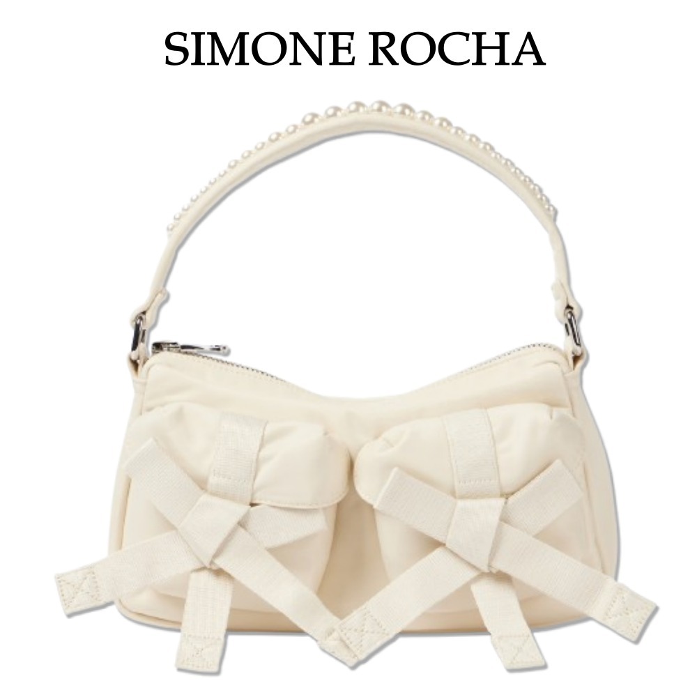 【Simone Rocha】ユーティリティ ボウ パールショルダーバッグ