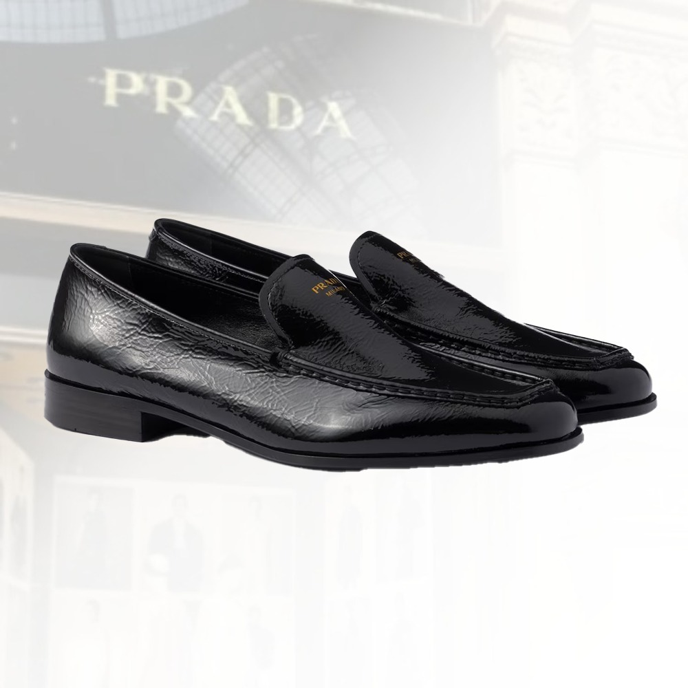 【汎用性高い】PRADA モカシン ナプラックラムレザーローファー