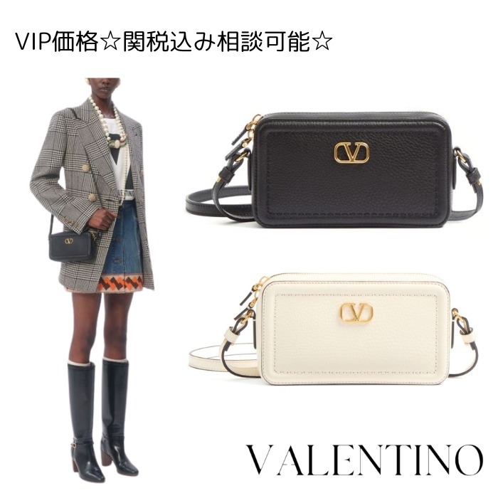 VIP価格☆VALENTINO Vロゴ ショルダーバッグ カメラバッグ