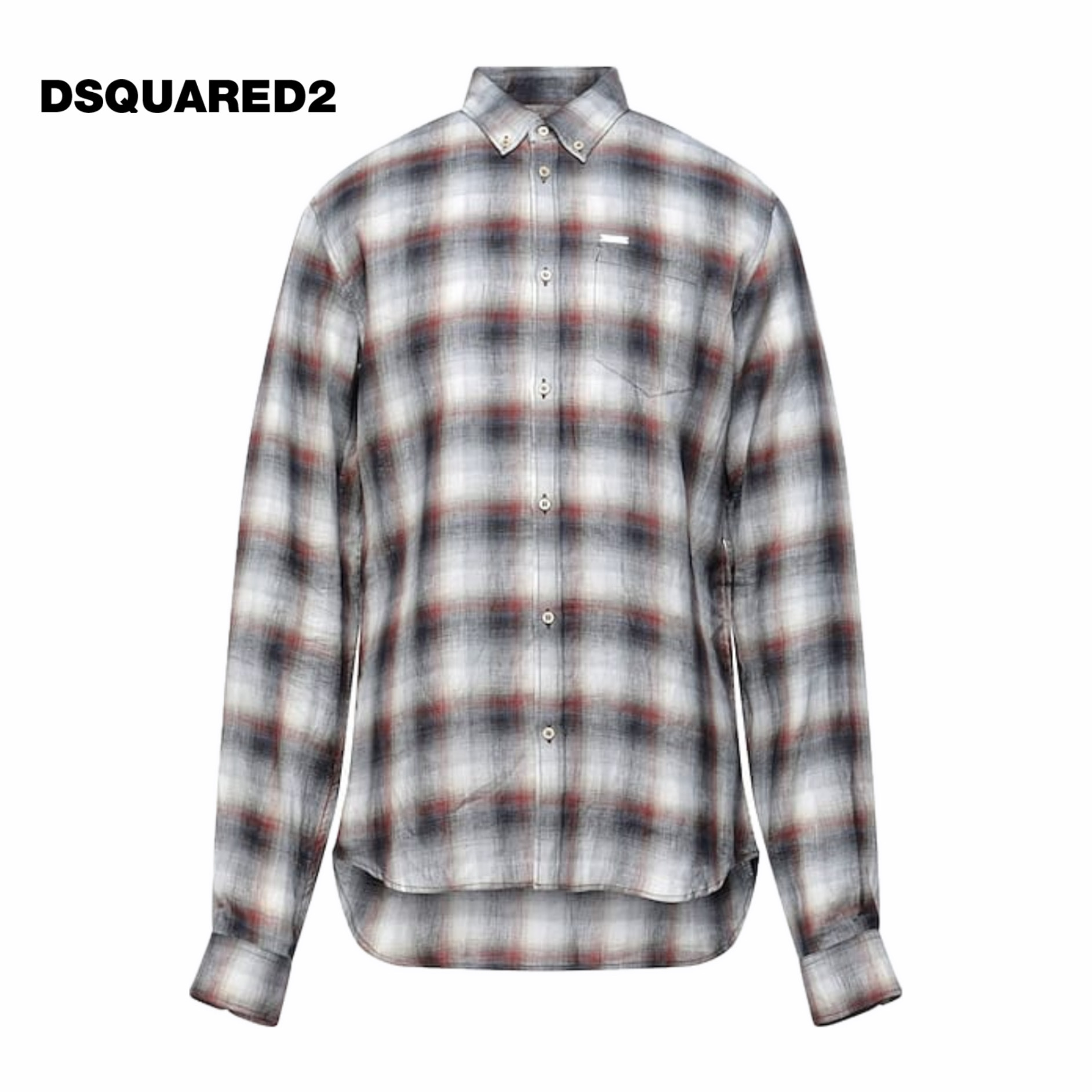 DSQUARED2 リネン タータンチェック 長袖 シャツ/関税込