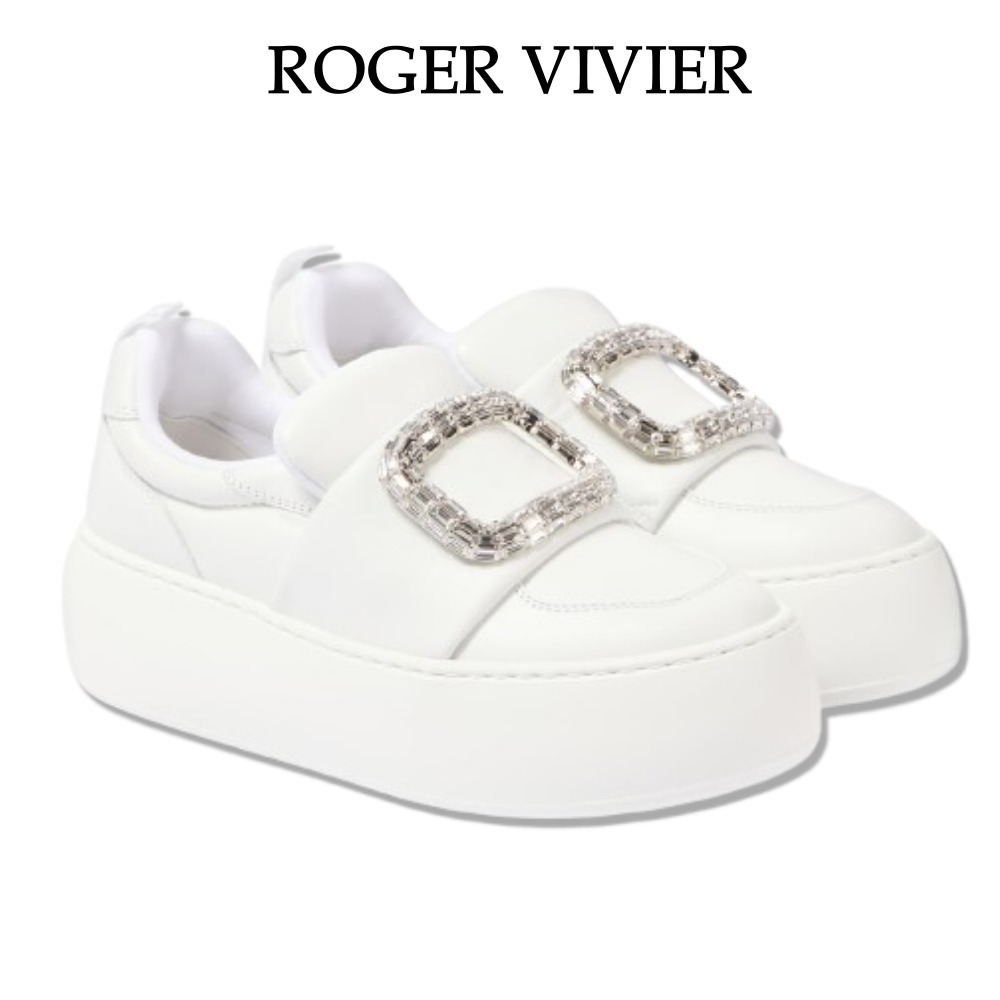 【Roger Vivier】Viv' Up レザー スリッポン スニーカー