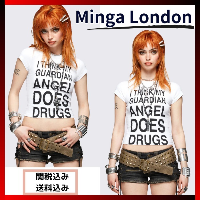 Minga London ガーディアンエンジェルベビーTシャツ