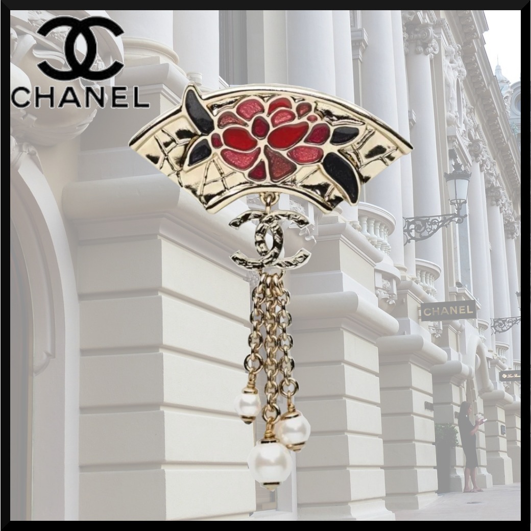 【インパクトのあるデザイン♪】CHANEL CCロゴ ブローチ