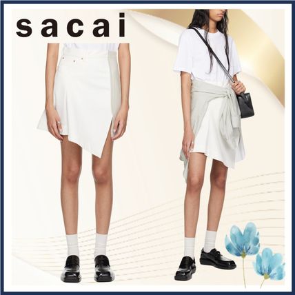 ホワイト（白）系 M sacai(サカイ) スカート(レディース) - 海外