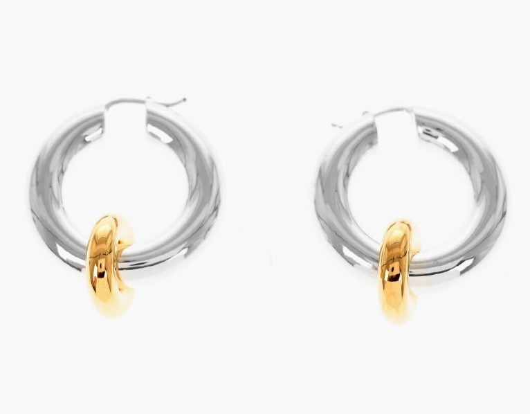【Jil Sander】ブラスエンブレース フープピアス