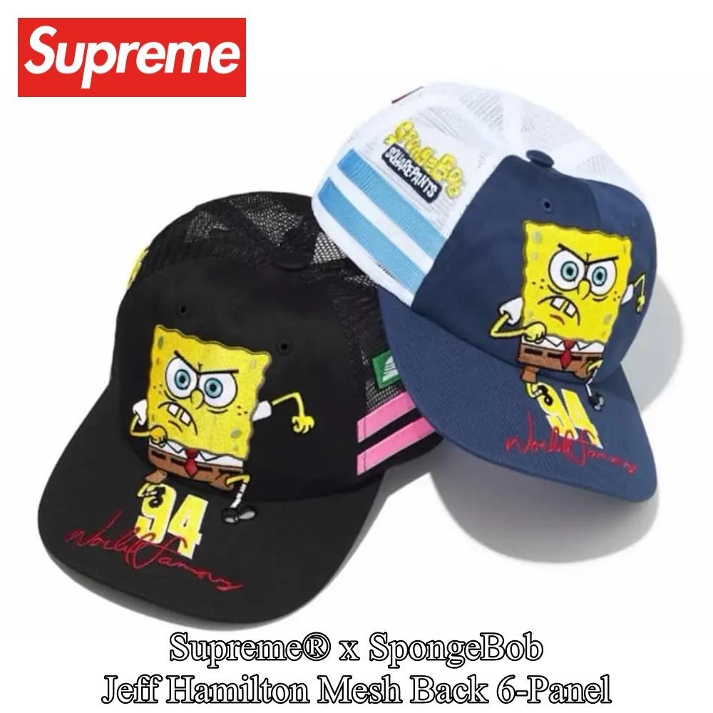 【Supreme x SpongeBob】Jeff Hamilton Mesh Back 6-Panel★25SS