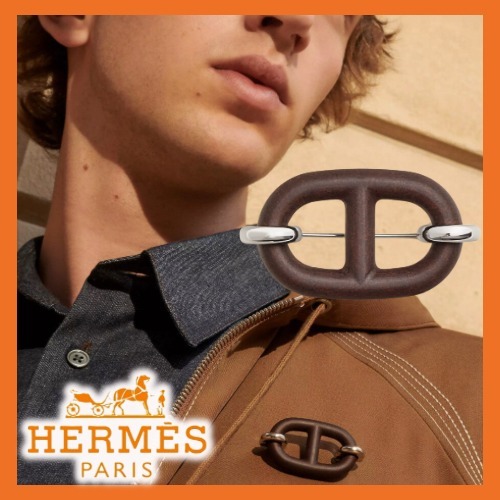 お洒落◆【HERMES】ブローチシェーヌダンクル H077362FP01