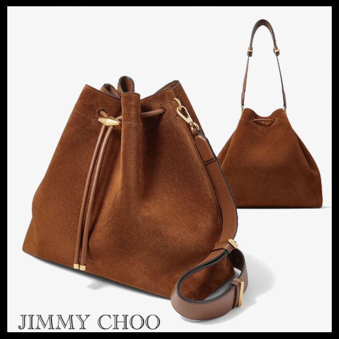 JIMMY CHOO Cinch L LEATHER バケット バッグ