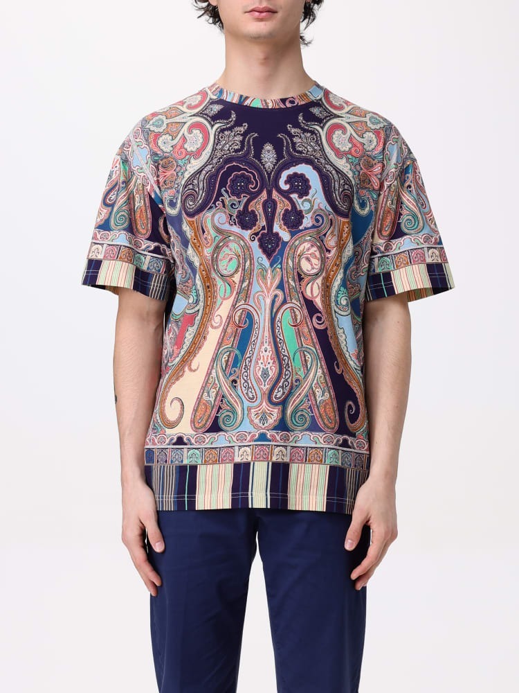 【ETORO】T-shirt men Etro エスニック柄Tシャツ