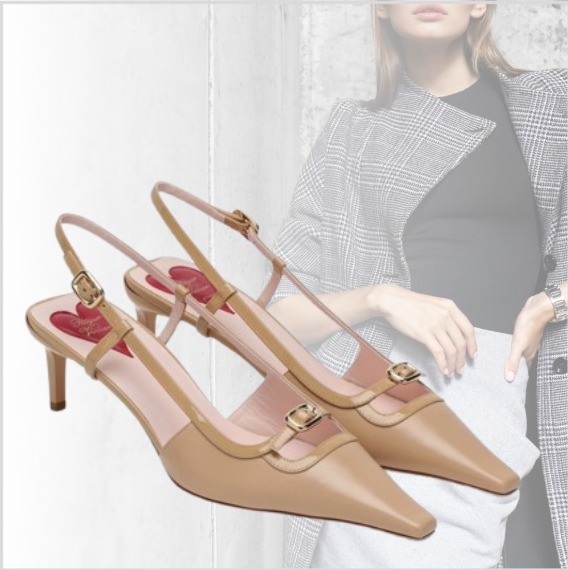 パリ発【Roger Vivier】ヴィヴ カナール スリングバックパンプス