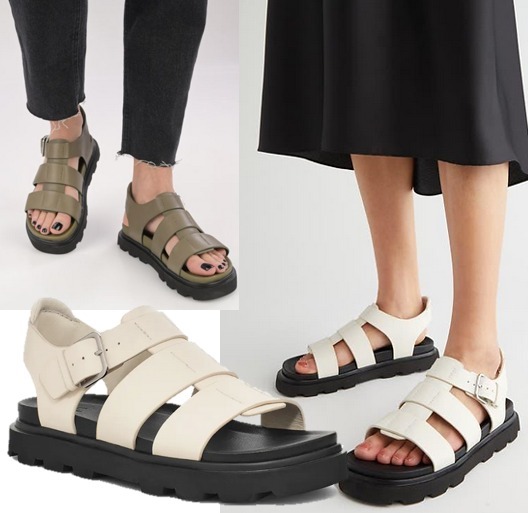 UGG Capitelle レザーストラップ プラットフォーム サンダル