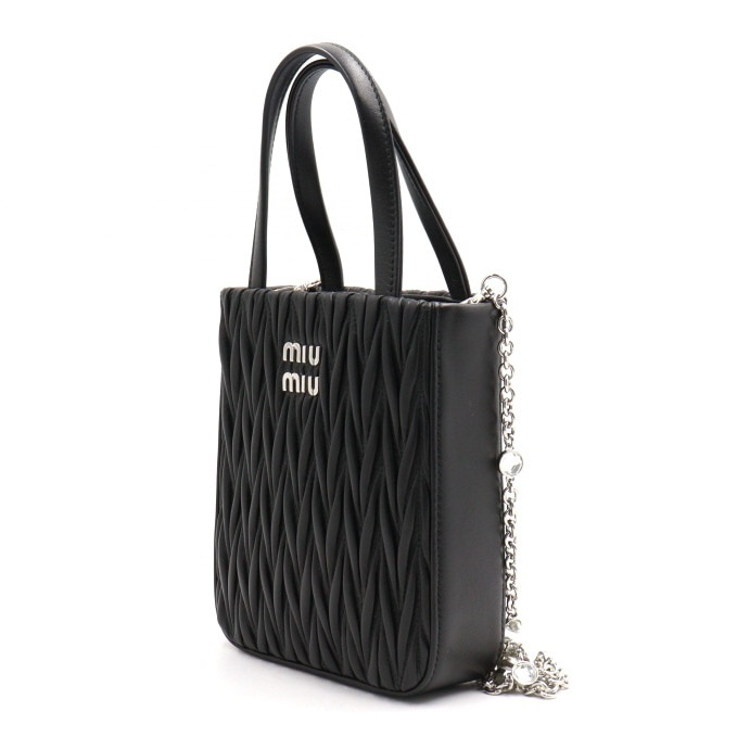《MIU MIU》マテラッセ ミニ クリスタルチェーン 2WAY 中古 美品