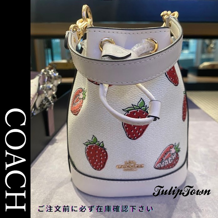 COACH◇ミニ バケツバッグ ストロベリー在庫確認下さい  CAL11