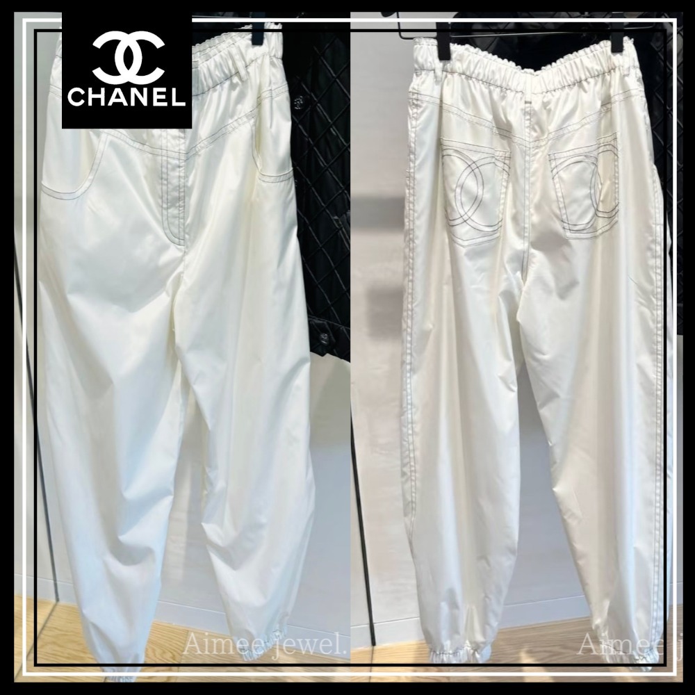 ＊上品で爽やか♡＊【CHANEL】パンツ トラウザー CCロゴ