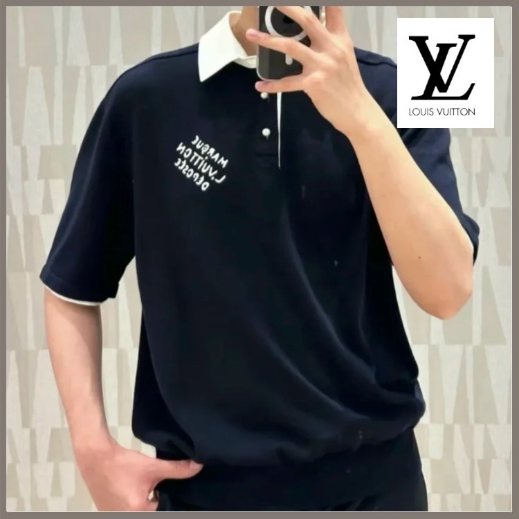 【お洒落☆】Louis Vuitton コットンプレンドポロシャツ