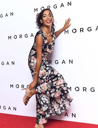 Morgan (モルガン) 可愛い黒地に白レースワンピース MORGAN(モルガン) ワンピース(レディース) - 海外通販のBUYMA