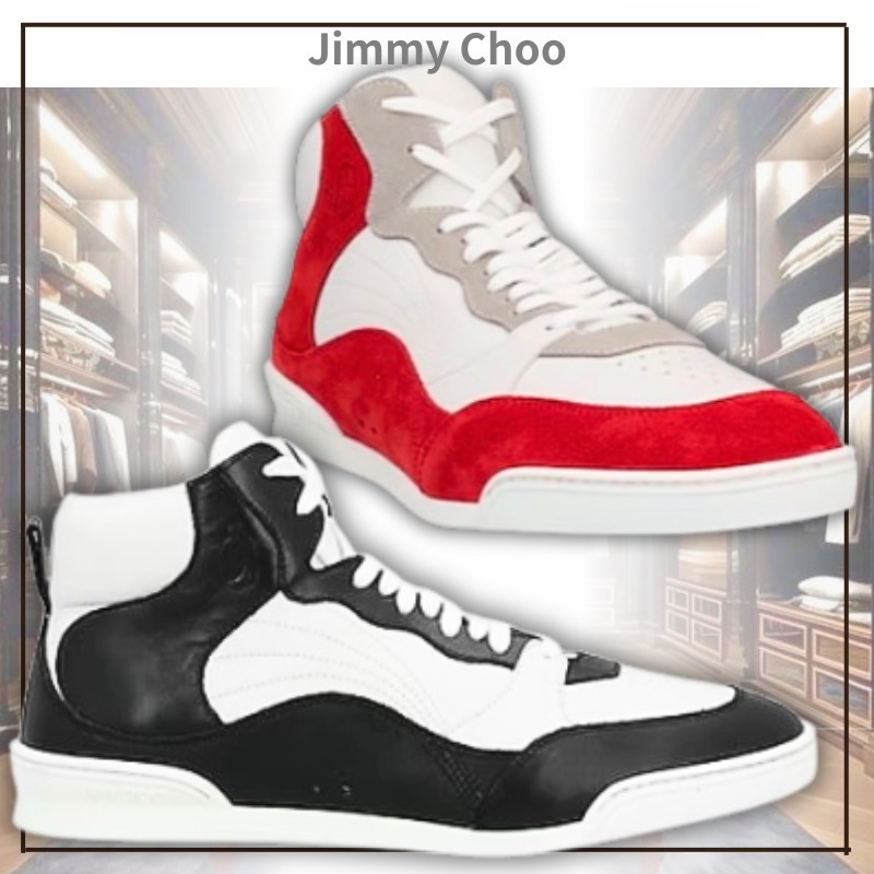 【存在感大】Jimmy Choo バイカラーレザースニーカー