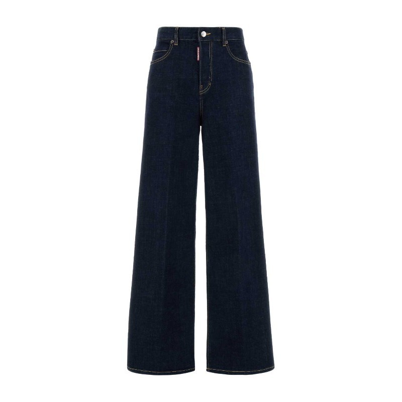 デニム・ジーパン D SQUARED2 Stretch denim Traveller wide-leg jeans