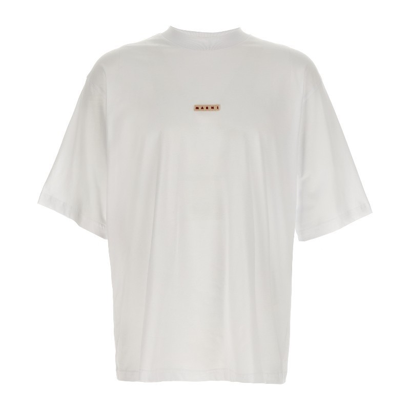 Tシャツ・カットソー MARNI FW25 Logo patch t-shirt (HUMU0223X6UTCZ57 00W01)