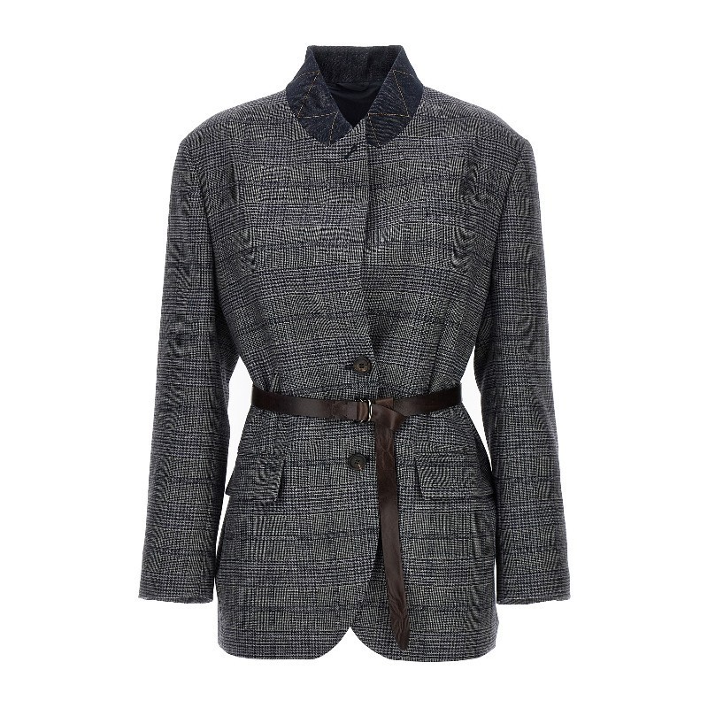 ジャケット BRUNELLO CUCINELLI Monile houndstooth blazer