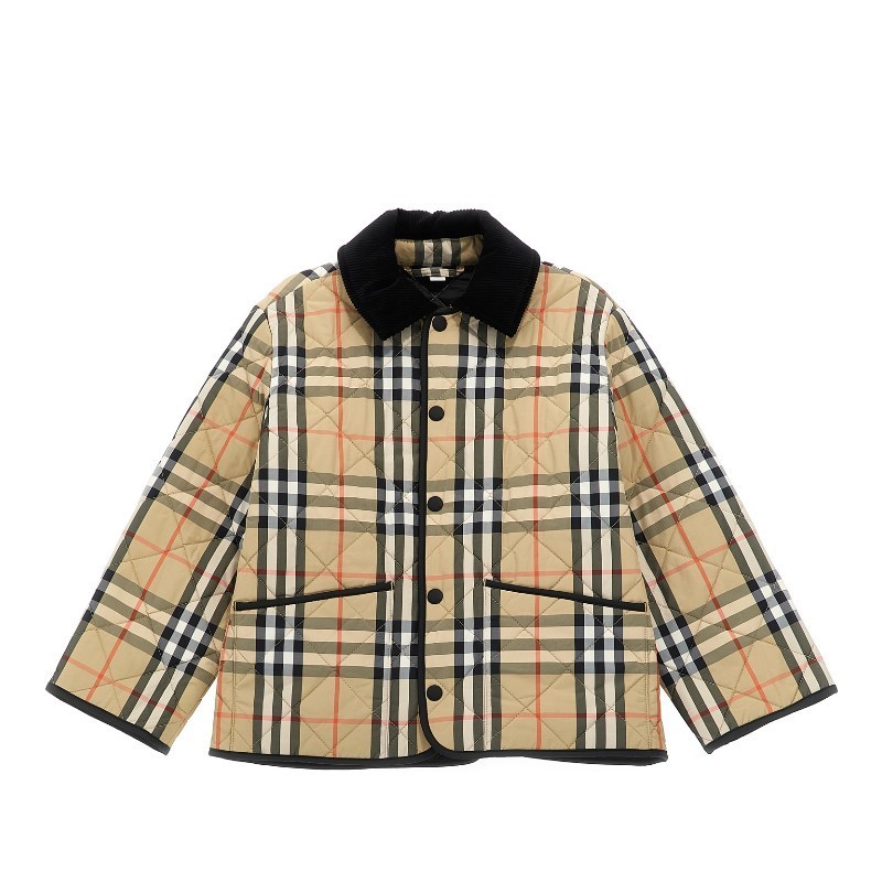 キッズアウター Burberry FW25 'Milo Check' jacket (8108500 SANDIPCHECK)