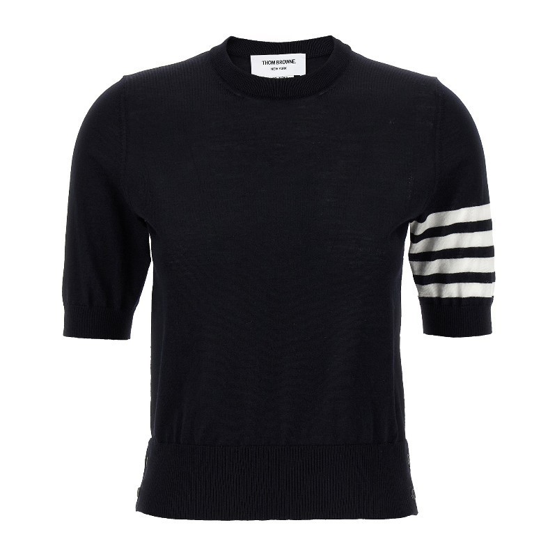 Tシャツ・カットソー THOM BROWNE FW25 '4-Bar' wool t-shirt (FKA471BY1014 415)