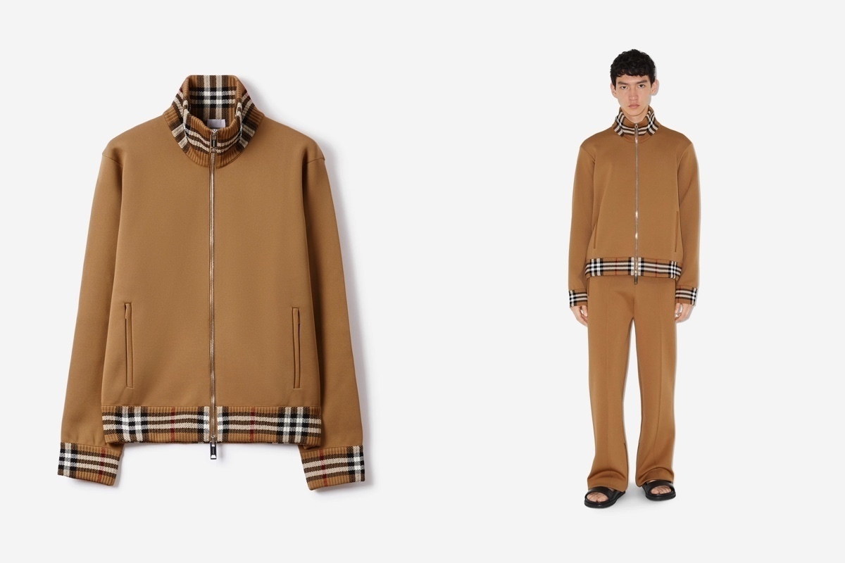 【BBDD】BURBERRY チェックトリム トラックジャケット