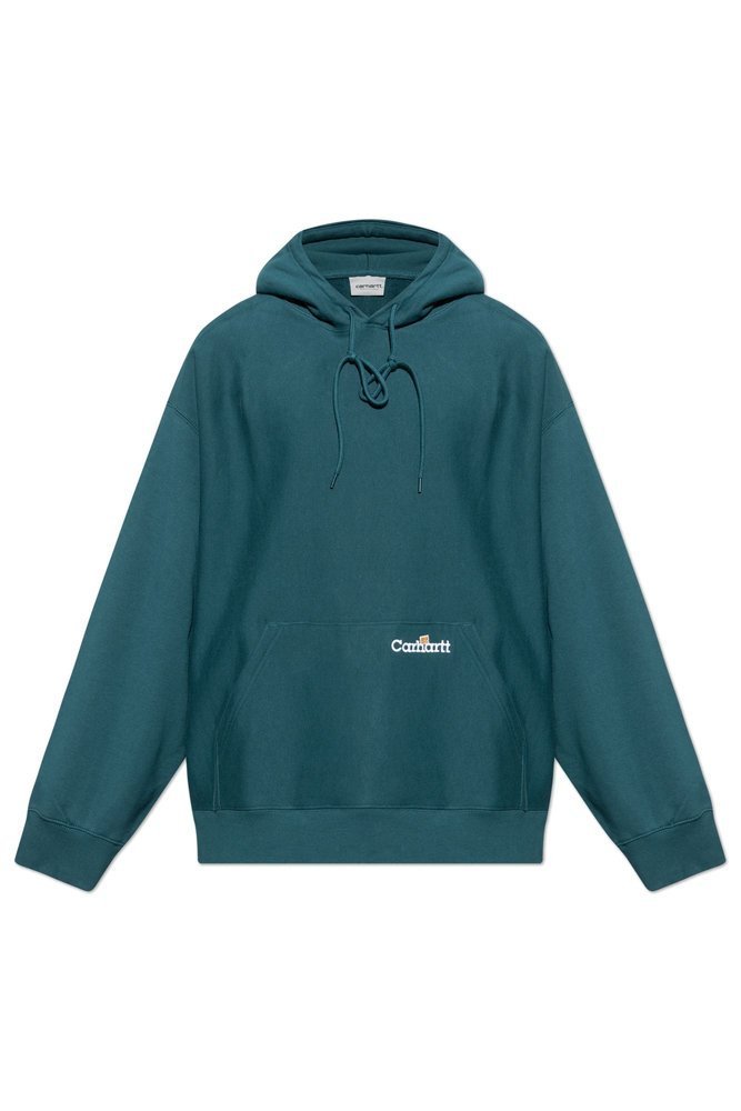 CARHARTT フード付きラベルスクリプトスウェットシャツ
