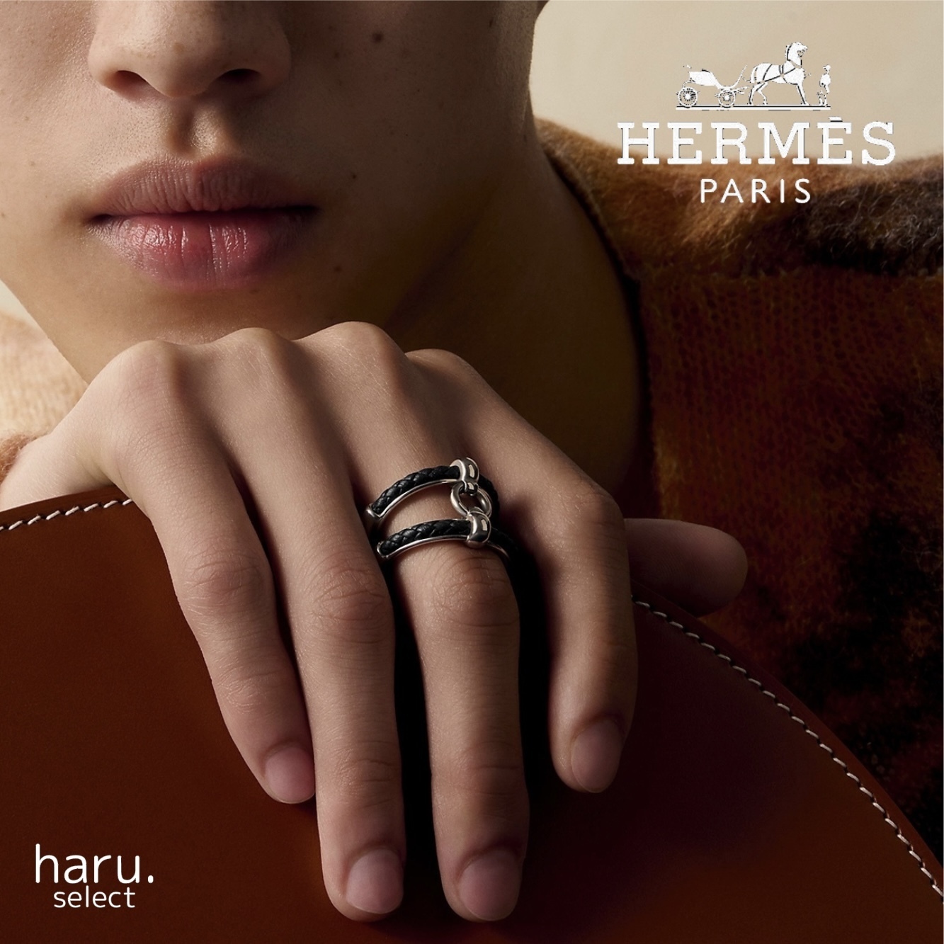 おしゃれなデザイン♪上品かつクール【HERMES】Bague Flibustier