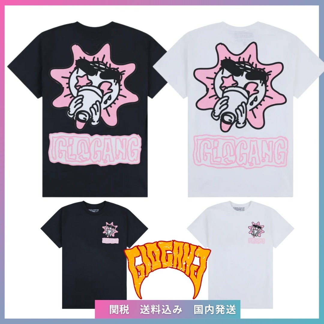 GLOGANG * Doodle Glo Sun Logo 半袖 Tシャツ 2color 送関込
