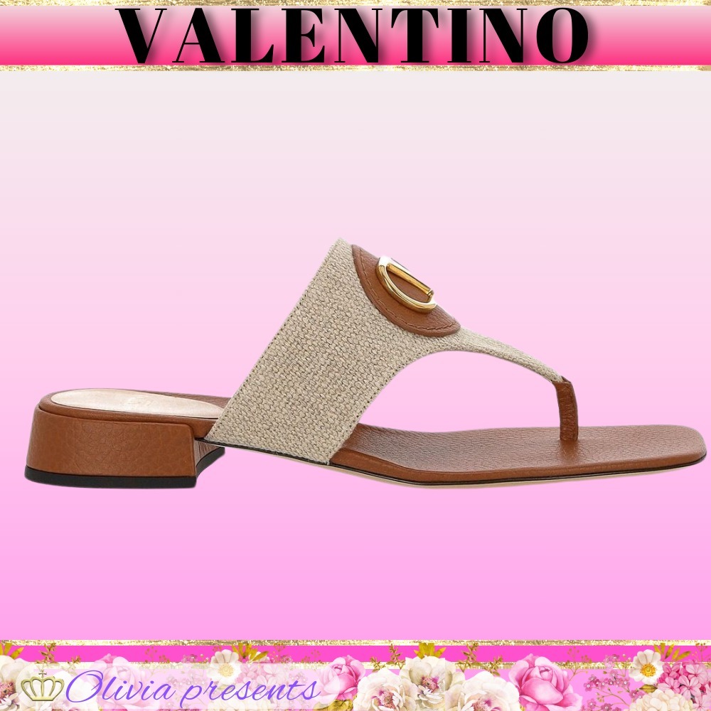 VALENTINO＞＞Vロゴ プラーク スリッポン トング サンダル