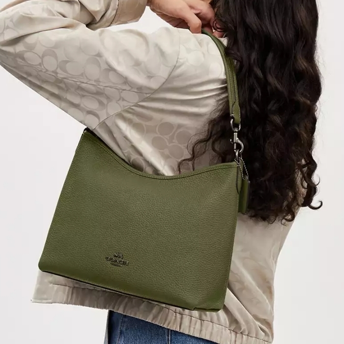 COACH ローレル ショルダー バッグ ミリタリーグリーン