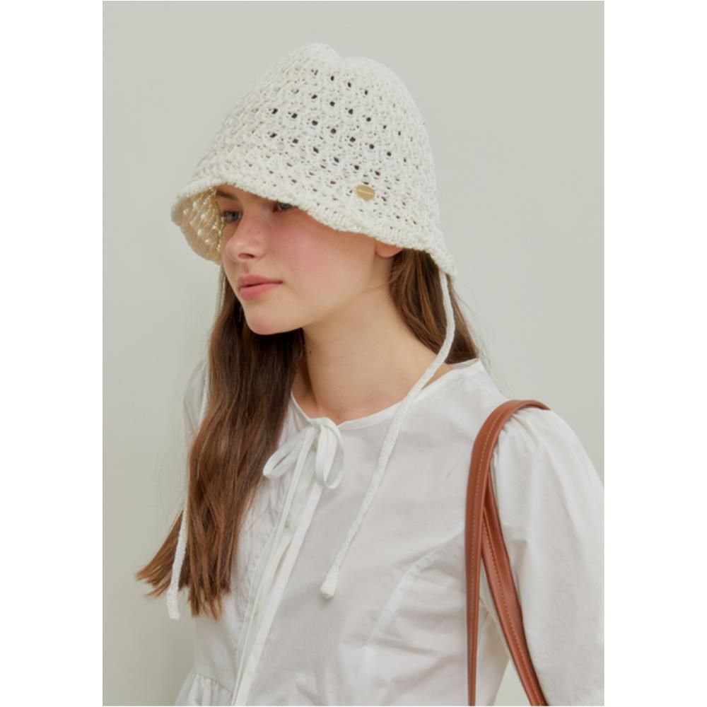 ●ANOETIC● NET BUCKET HAT_IVORY