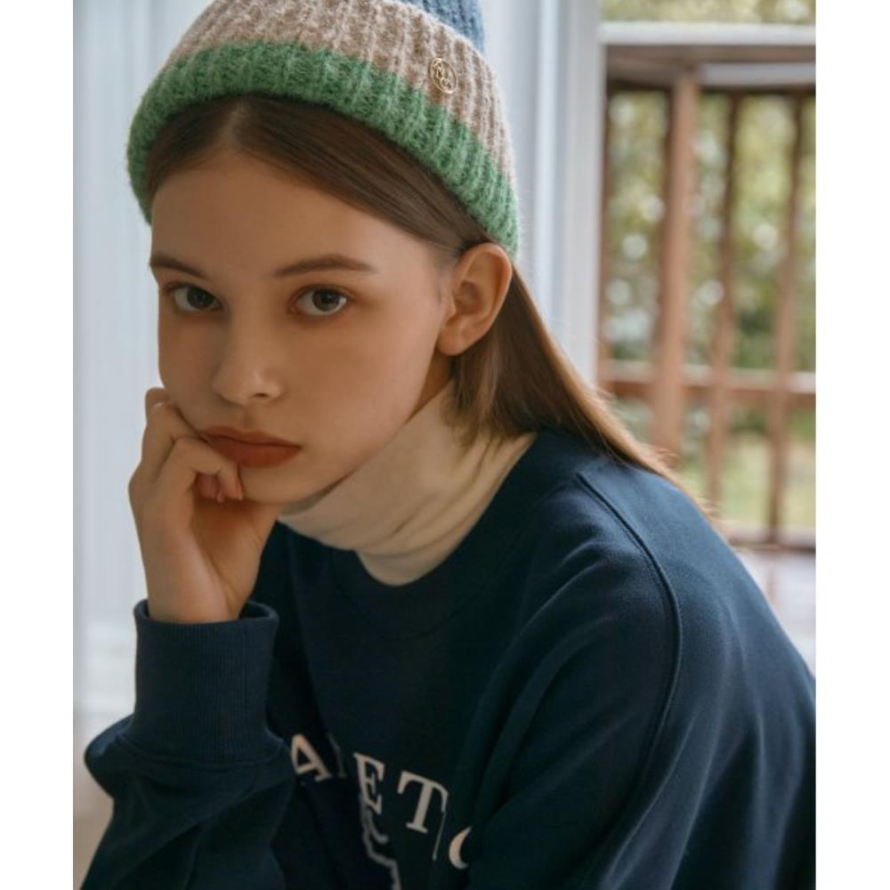 ●ANOETIC● ANC LOGO STRIPE BEANIE_GREEN