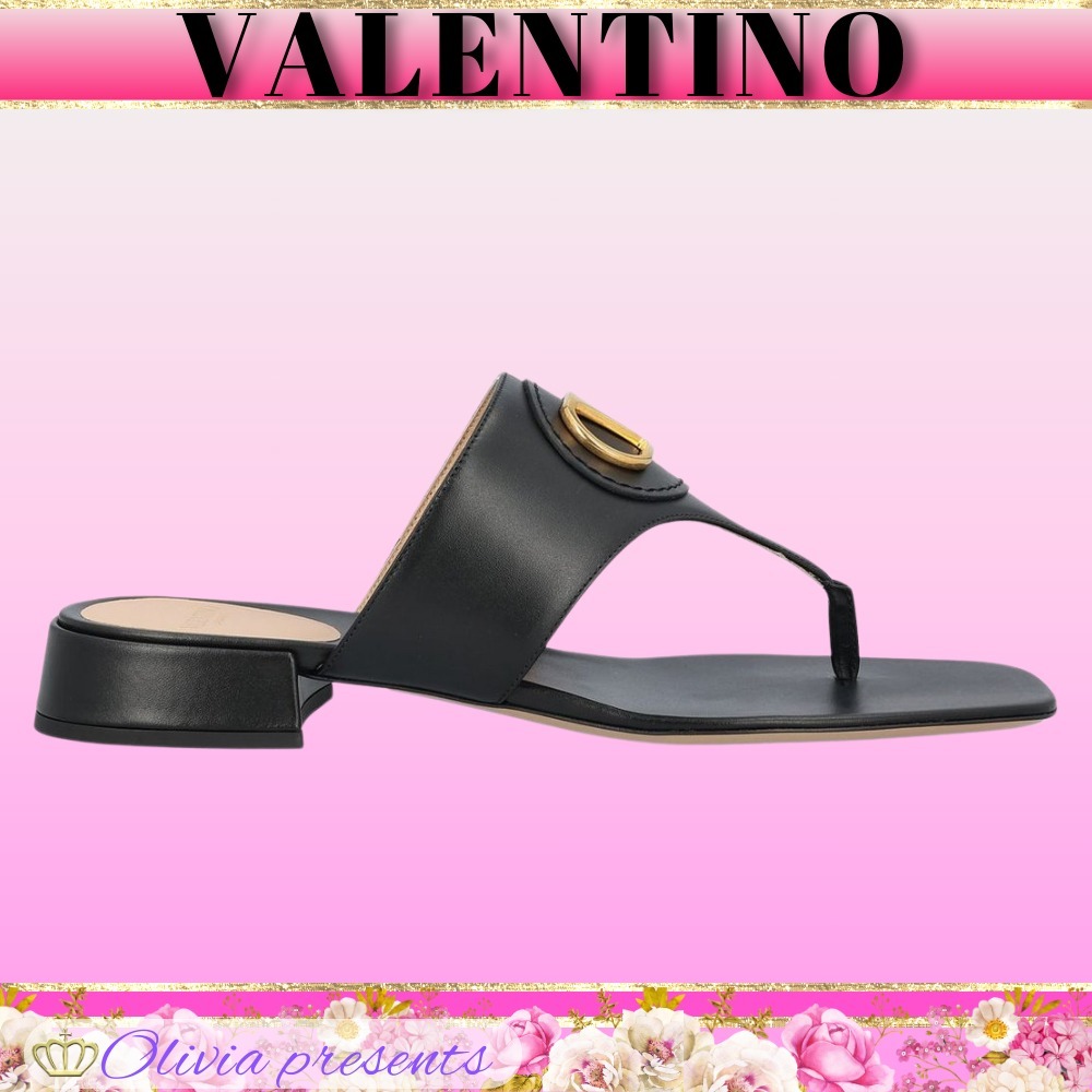 VALENTINO＞＞Vロゴ シグネチャー スリッポン サンダル