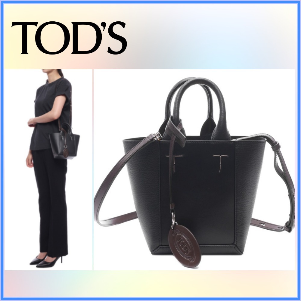 TODS トッズ ミニトート ショルダーバッグ ブラック