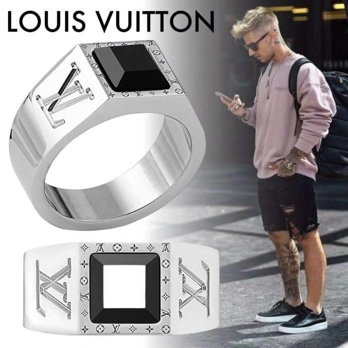 ◆国内直営◆【Louis Vuitton】リング・LV オニキス