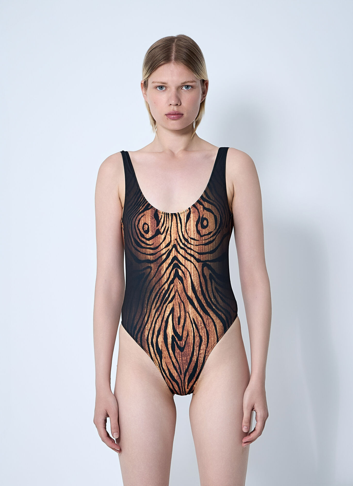 水着・ビーチグッズその他 Wood Print Swimsuit