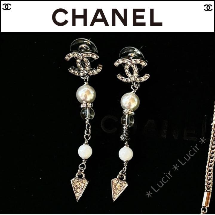 ☆輝きを添えて☆CHANEL  パール＆クリスタル ピアス