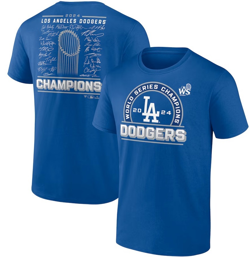 MLB【限定】ドジャース2024優勝記念 ロースターTシャツ 正規品