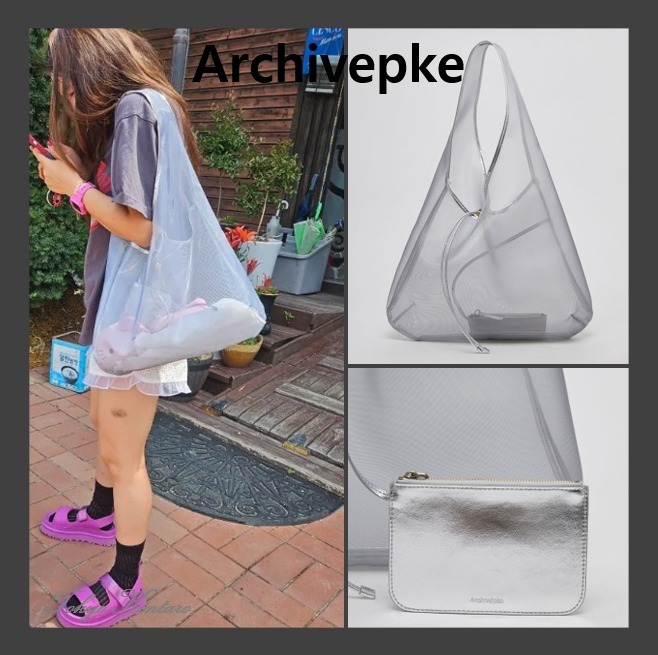 [Archivepke] Luv Basket Bag Mesh Silver ★大人気★