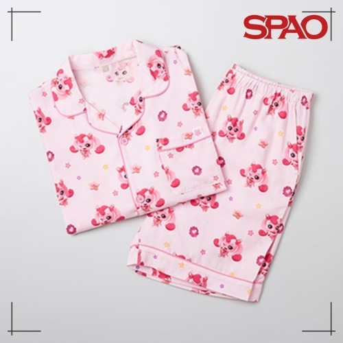 SPAO キャッチティニピン ハチュピン 半袖 パジャマ(PINK)