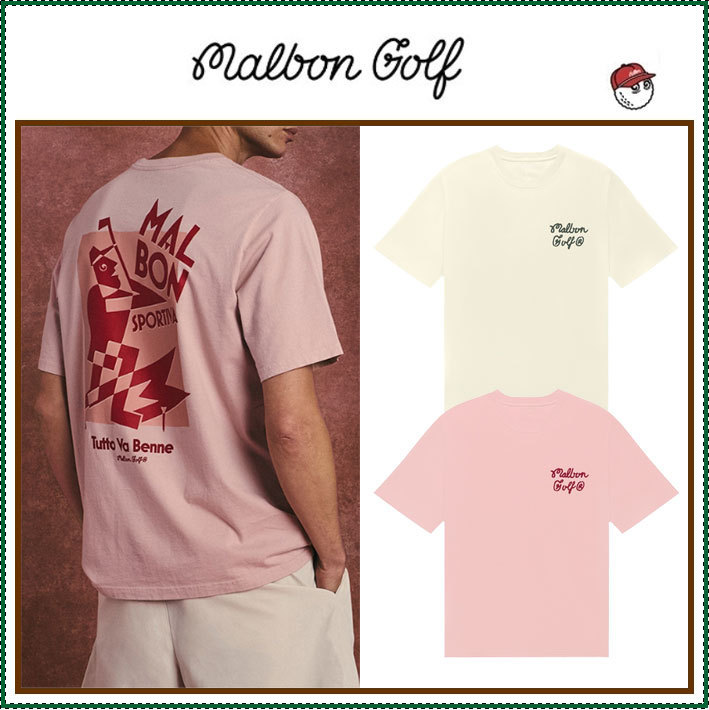 【MALBON GOLF】 Sporty Artwork Round T-shirt ■MAN / 追跡付