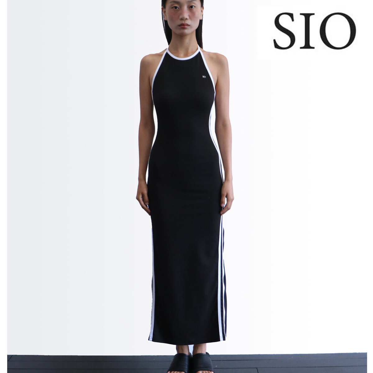 ★SIO★HALTER NECK LONG ONE PIECE [BLACK]★正規品/韓国送料込